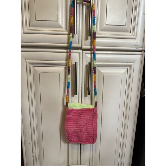 Zara Women's Flap Crochet Floral Sling Crossbody Bag Multicolor Small - Picture 8 of 9